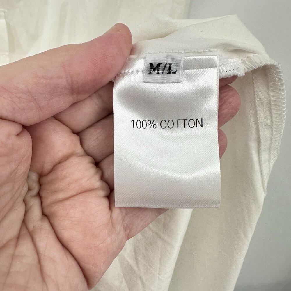 SOLD cotton oversized artsy unique ivory M L